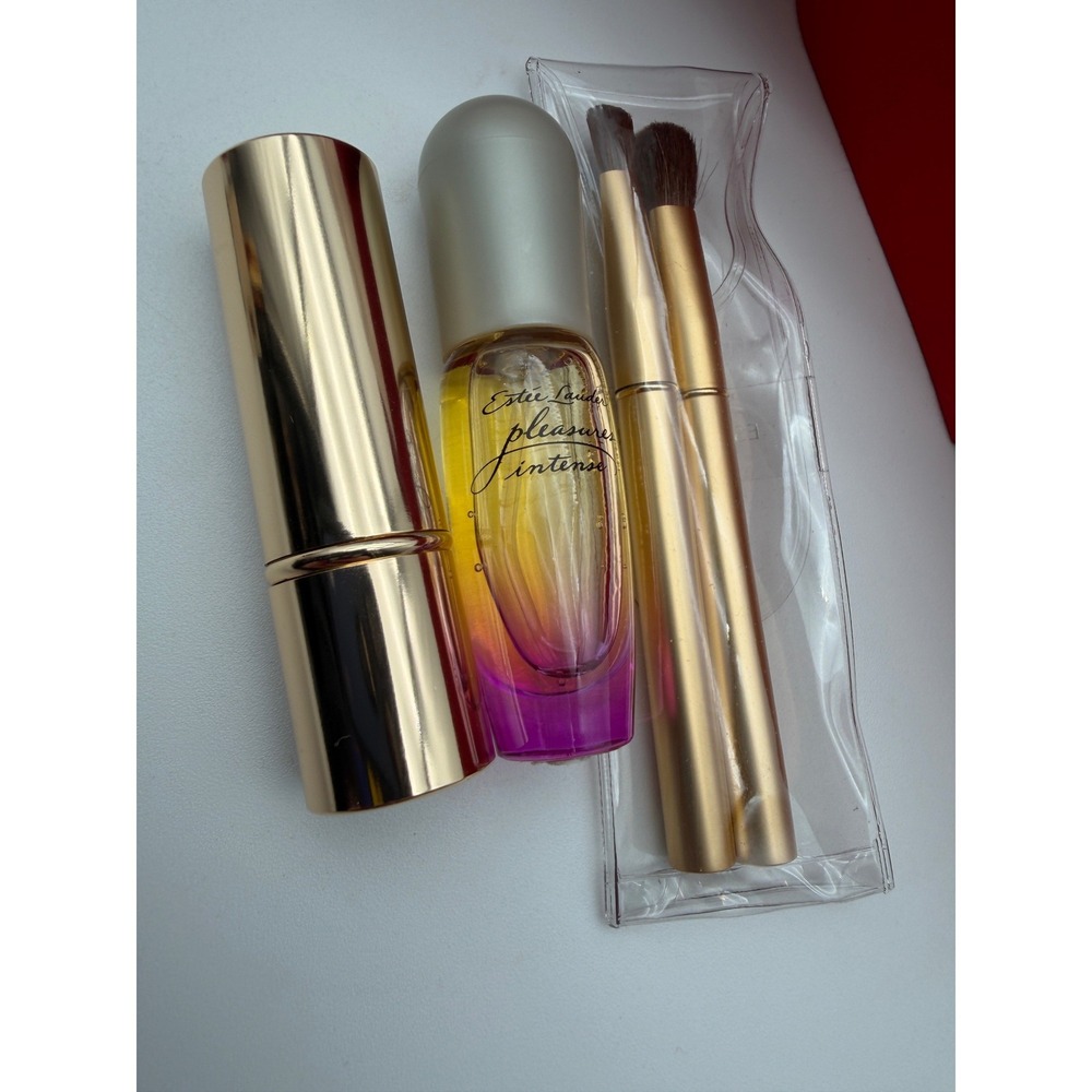 Estee Lauder Pleasures Intense Makeup Gift Set Pink Quilted Box 8pc Collection - Picture 3 of 9